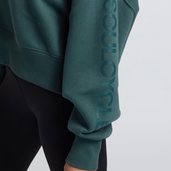 Nike x SoulCycle Women's Forest Green Cropped Sweatshirt - Picture 2 of 5